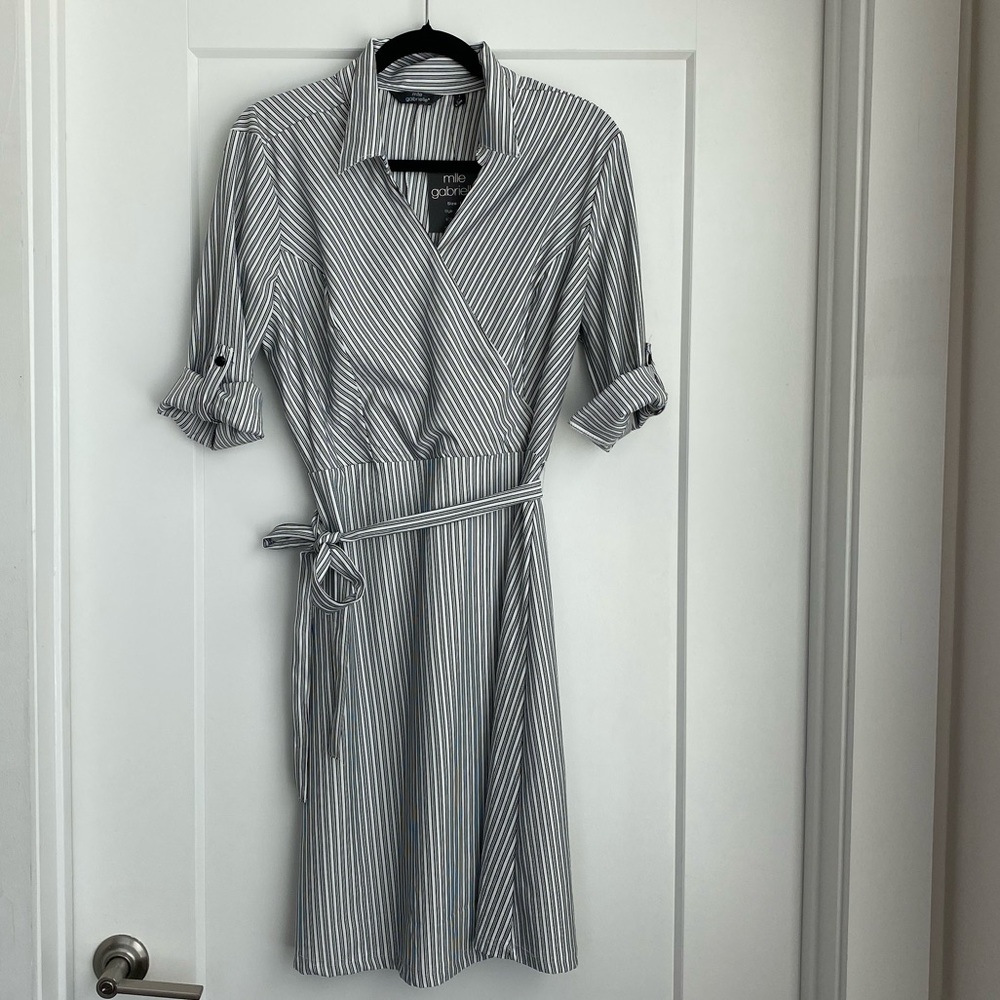 Striped Shirt Dress Size M
